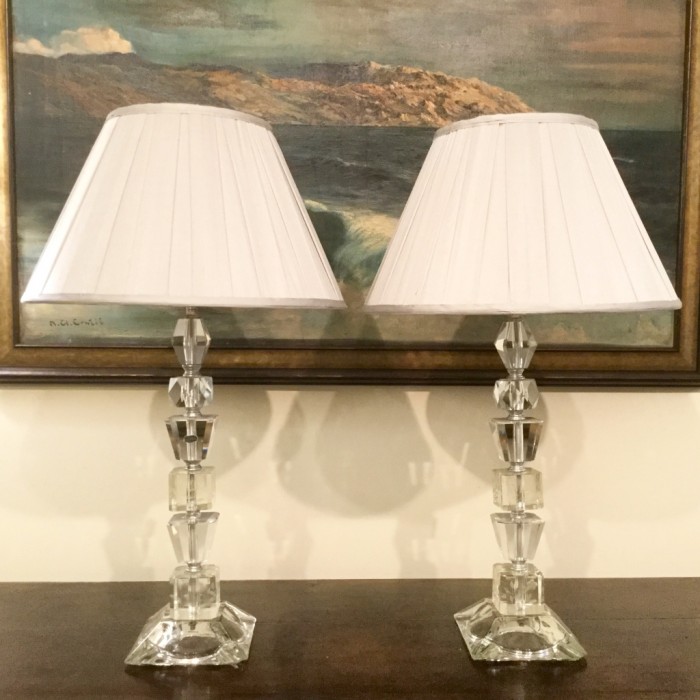 Pair of Fine Hand Cut Crystal Table Lamps (1 of 4) Pair of Fine Hand Cut Crystal Table Lamps (1 of 4)