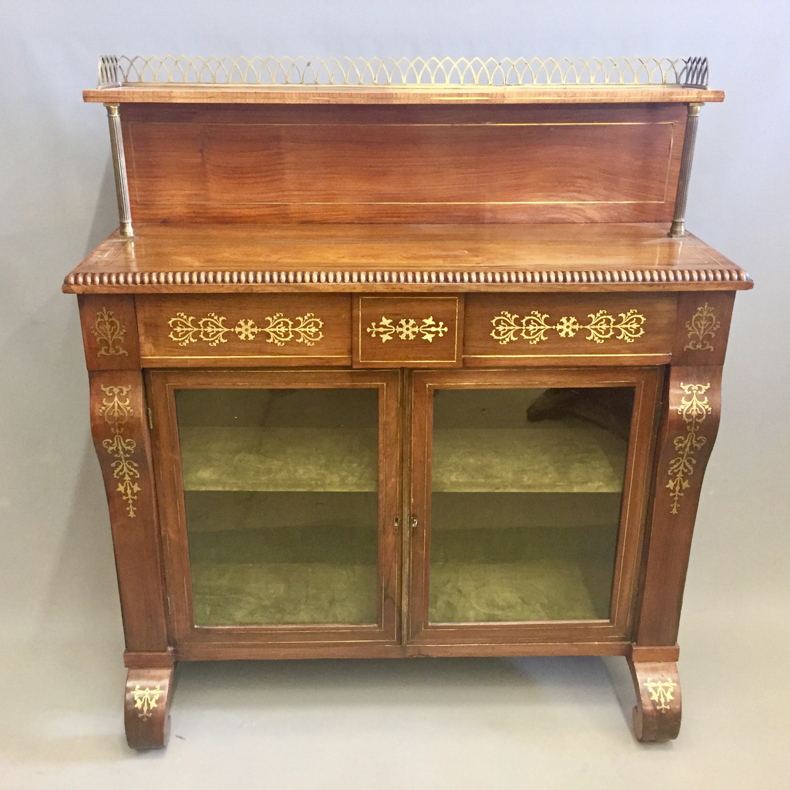 Regency Brass Inlaid Chiffonier Bookcase c.1820 (1 of 4) Regency Brass Inlaid Chiffonier Bookcase c.1820 (1 of 4)