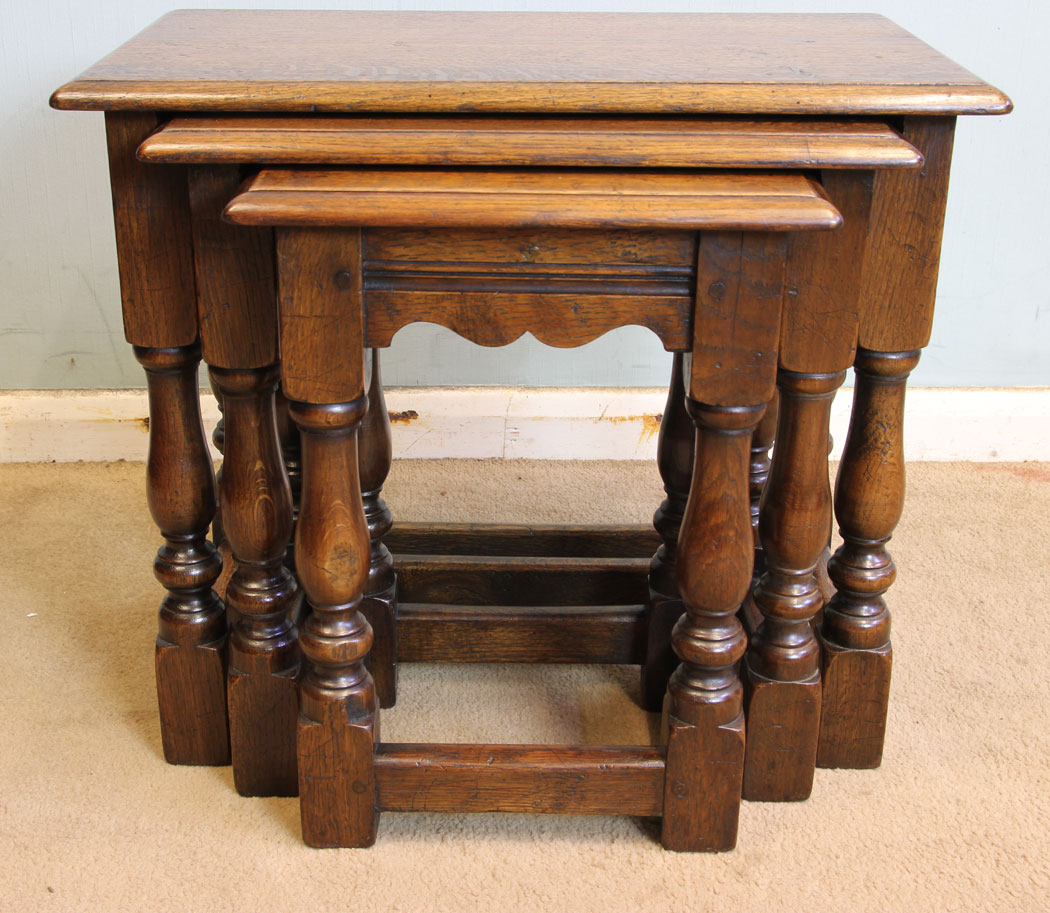 Nest of Three Oak Tables C.1930 (1 of 1) Nest of Three Oak Tables C.1930 (1 of 1)