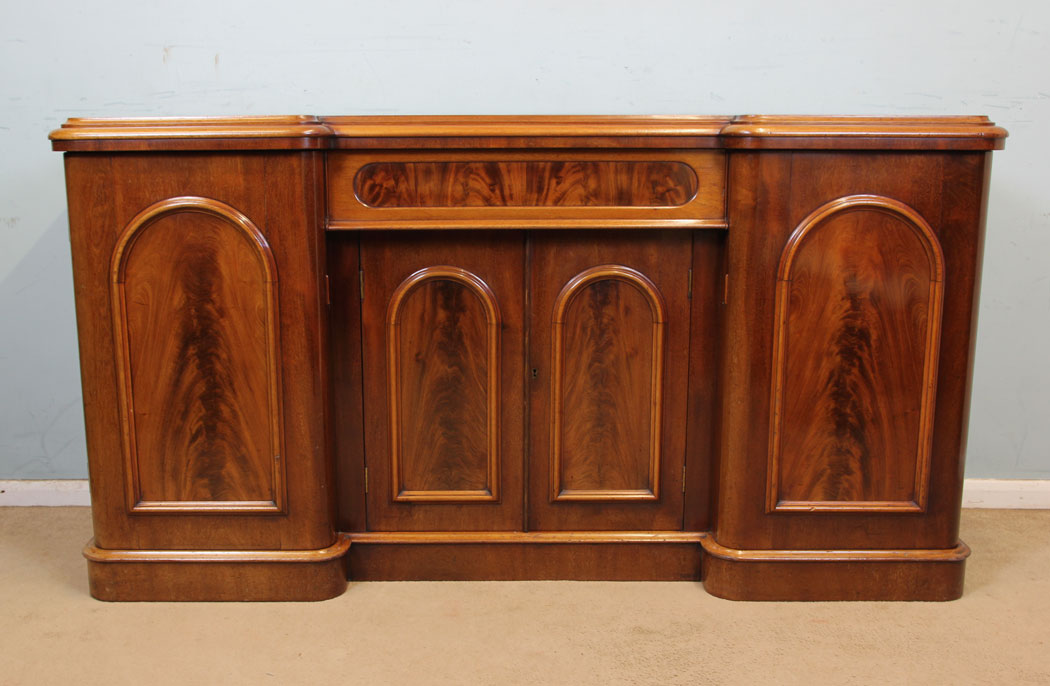 Antique Victorian Mahogany Breakfront Chiffonier Sideboard Base (1 of 1) Antique Victorian Mahogany Breakfront Chiffonier Sideboard Base (1 of 1)