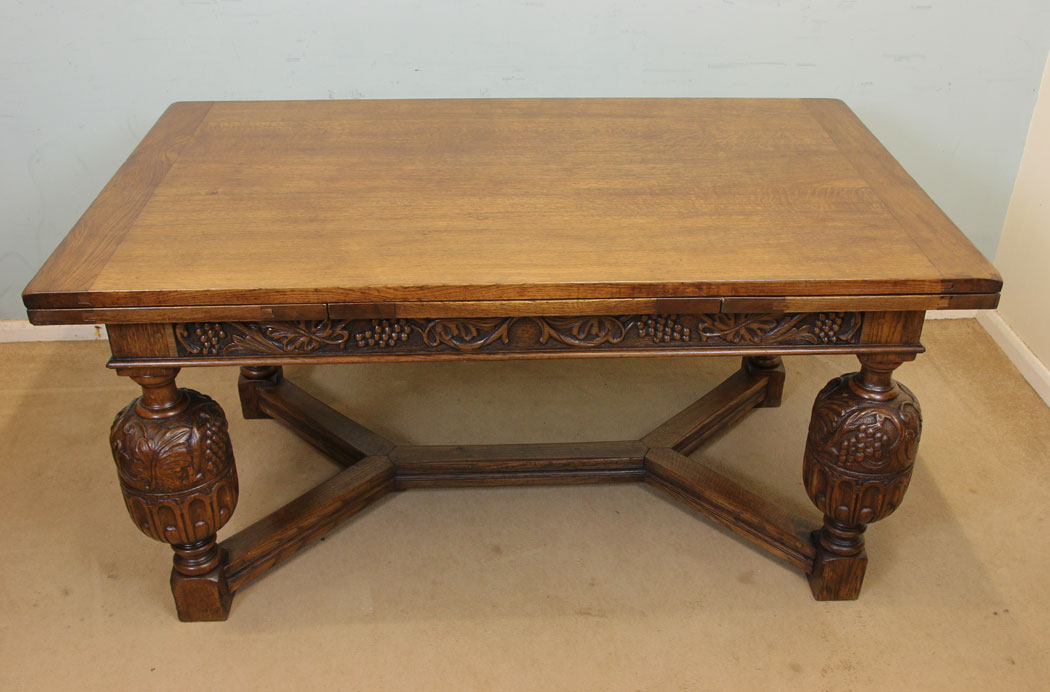 Large Oak Refectory Draw Leaf Dining Table (1 of 1) Large Oak Refectory Draw Leaf Dining Table (1 of 1)