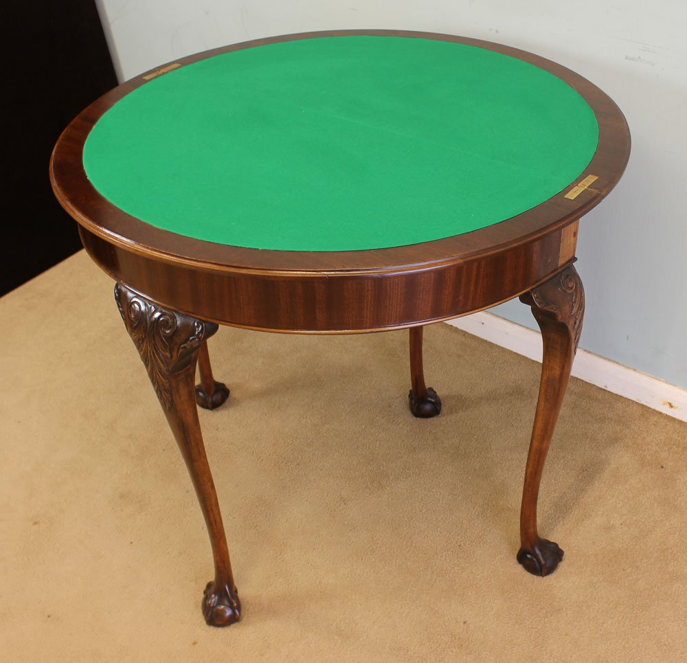 Mahogany Card Games Table c.1920 (1 of 9)