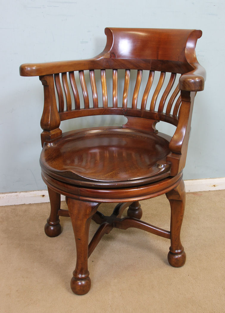 Antique Mahogany Swivel Desk Chair (1 of 1) Antique Mahogany Swivel Desk Chair (1 of 1)