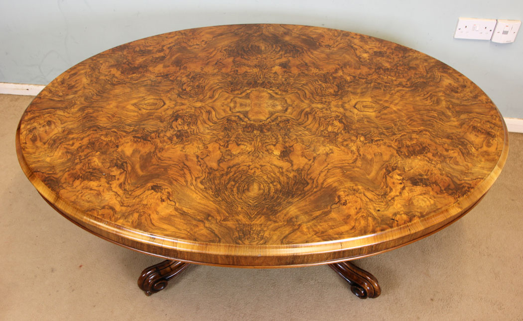 Antique Victorian Burr Walnut Coffee Table (1 of 8) Antique Victorian Burr Walnut Coffee Table (1 of 8)