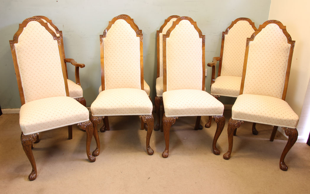 Antique Set of Eight Queen Anne Style Walnut Dining Chairs (1 of 16) Antique Set of Eight Queen Anne Style Walnut Dining Chairs (1 of 16)
