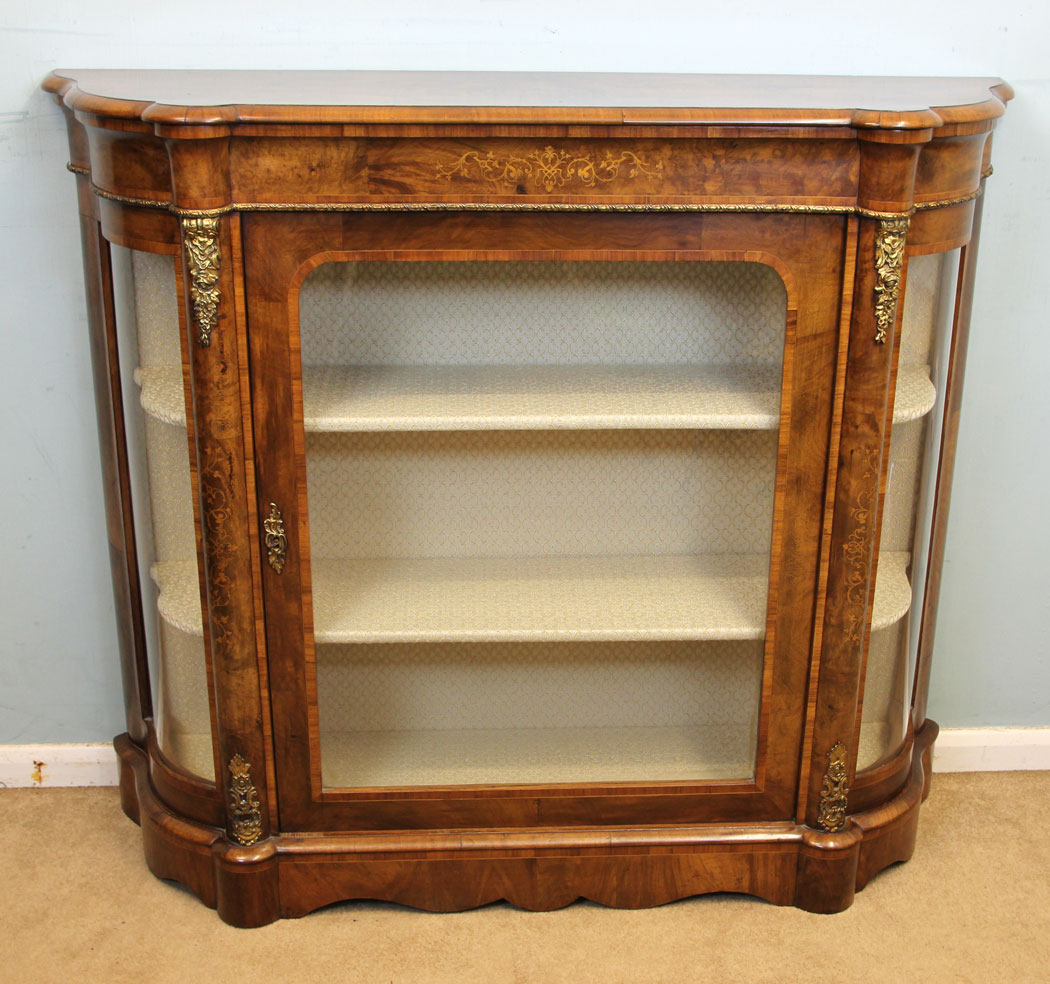 Victorian Figured Walnut Credenza Display Cabinet c.1860 (1 of 1) Victorian Figured Walnut Credenza Display Cabinet c.1860 (1 of 1)