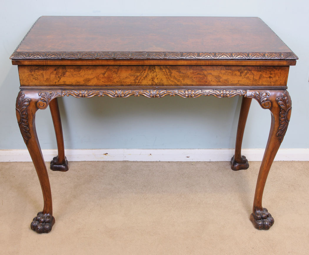 Quality Burr Walnut Card Table / Games Table c.1900 (1 of 1) Quality Burr Walnut Card Table / Games Table c.1900 (1 of 1)
