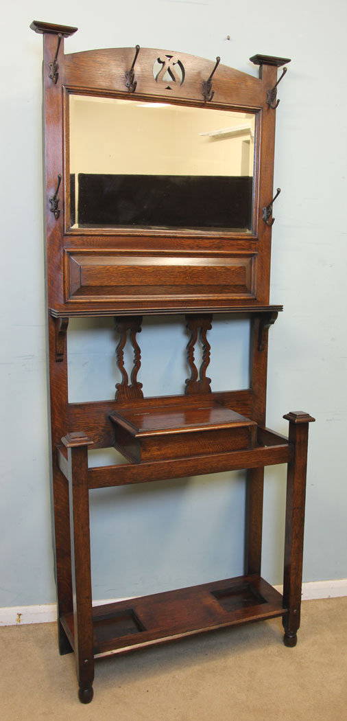 Antique Arts & Crafts Oak Hall Stand (1 of 1) Antique Arts & Crafts Oak Hall Stand (1 of 1)