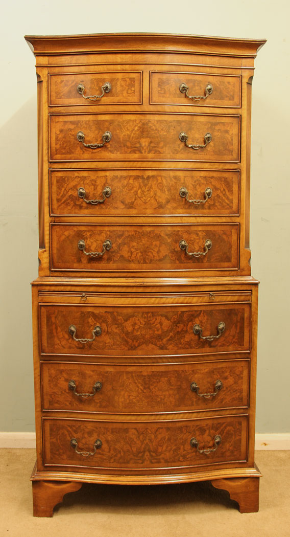 Burr Walnut Chest on Chest / Tallboy (1 of 1) Burr Walnut Chest on Chest / Tallboy (1 of 1)
