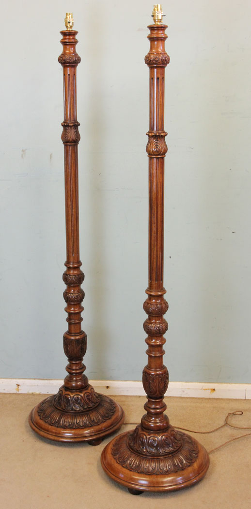 Quality Matched Pair Standard Lamps C.1920 (1 of 1) Quality Matched Pair Standard Lamps C.1920 (1 of 1)