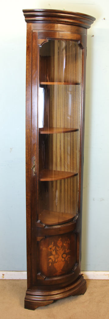 Antique Style Inlaid Corner Display Cabinet (1 of 1) Antique Style Inlaid Corner Display Cabinet (1 of 1)