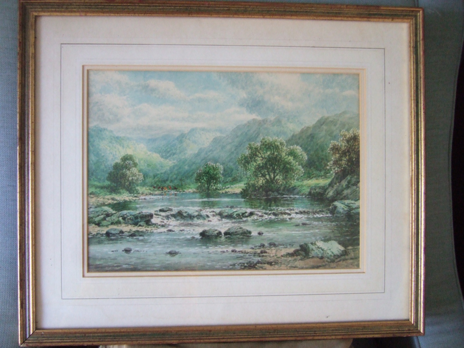19th Century British School Watercolour of River Landscape (1 of 4)