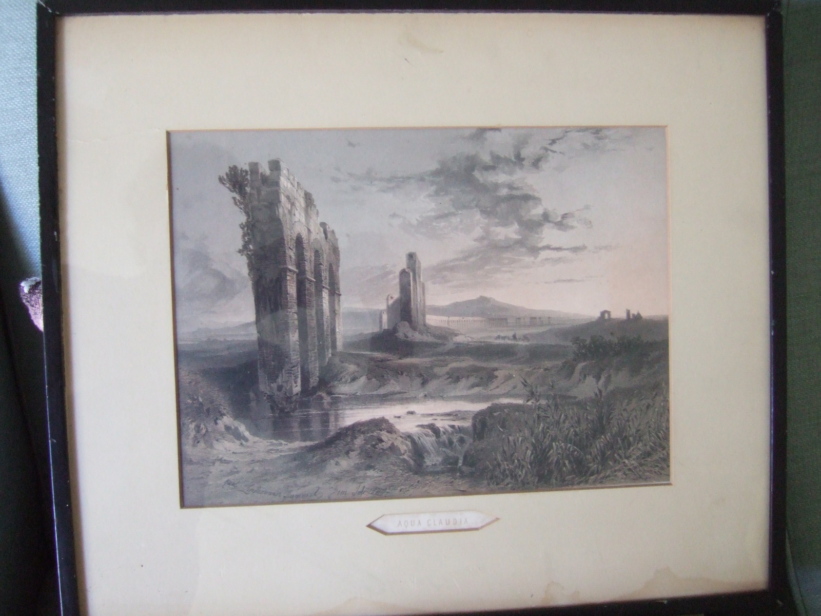 Karl Lindemann-Frommel: Lithograph of Aqua Claudia, Rome (1 of 3)