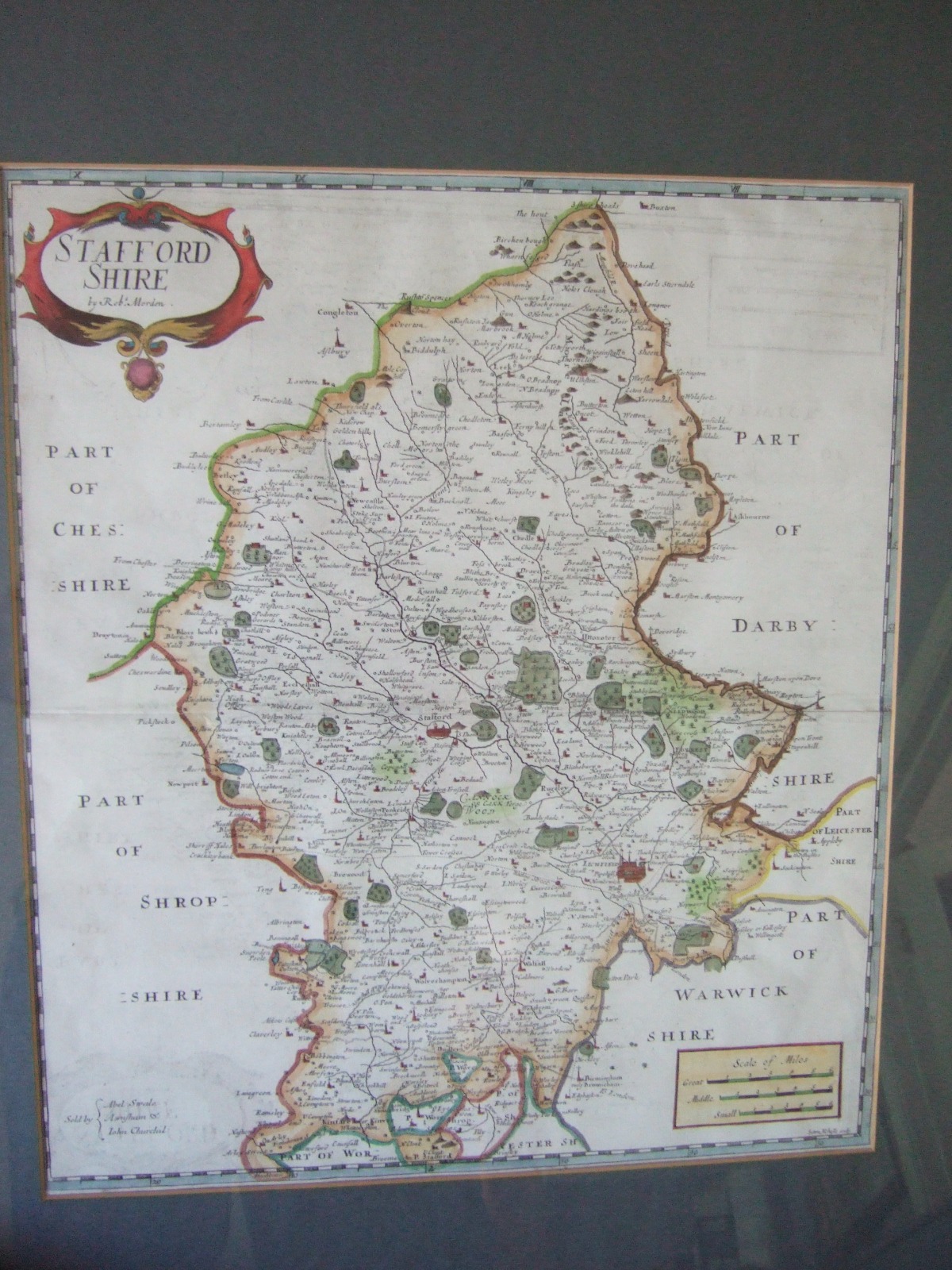 Robert Morden: Map of Staffordshire ca.1695 (1 of 4)