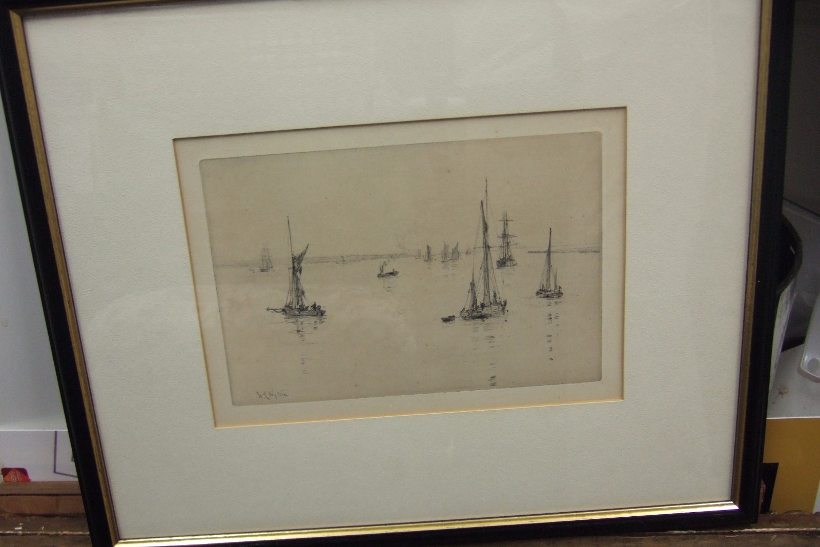 William Lionel Wyllie 1851-1931 - Etching of Sailing Boats at Sea (1 of 1) William Lionel Wyllie 1851-1931 - Etching of Sailing Boats at Sea (1 of 1)