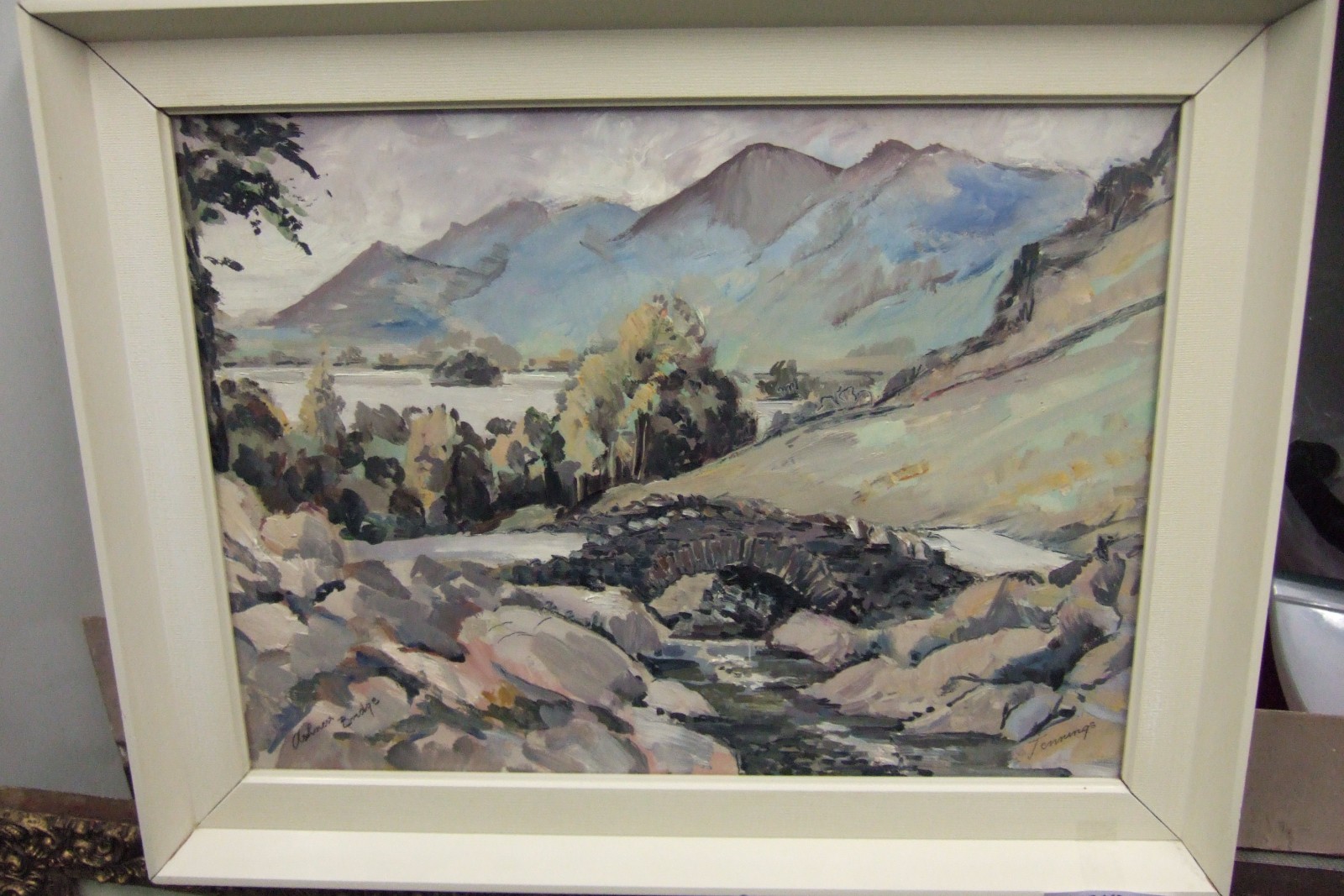 Oil on Board of Ashness Bridge, Lake District Signed "Jennings" (1 of 1) Oil on Board of Ashness Bridge, Lake District Signed "Jennings" (1 of 1)