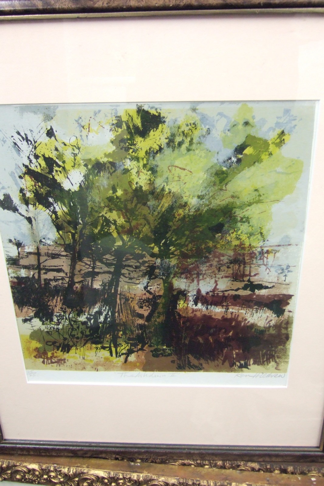Ken Hildrew B.1934 l/e Lithograph of An Abstract Landscape with Trees, Entitled "the Ashdown Ii" (1 of 1) Ken Hildrew B.1934 l/e Lithograph of An Abstract Landscape with Trees, Entitled "the Ashdown Ii" (1 of 1)