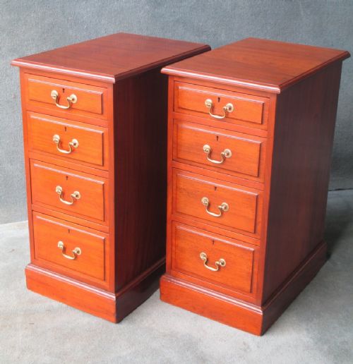 Pair of Mahogany Bedside Chest of Drawers C.1900 (1 of 1)