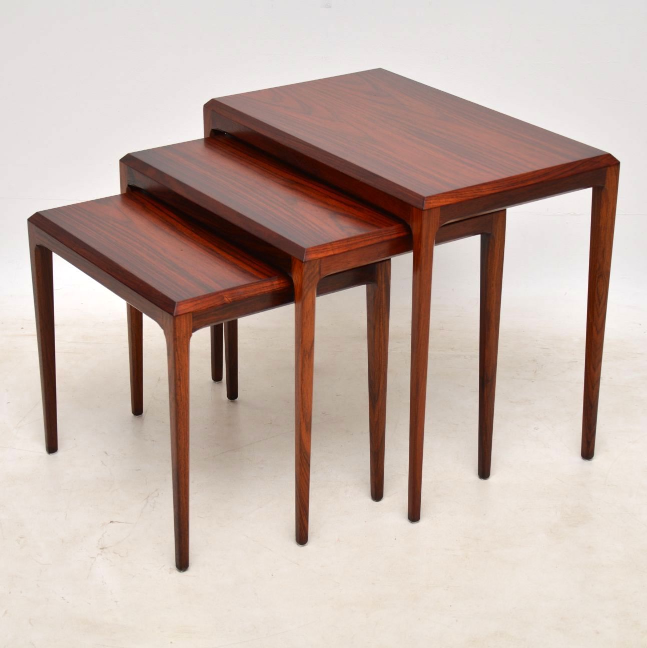 1960s Danish Rosewood Nest of Tables by Johannes Andersen (1 of 1) 1960s Danish Rosewood Nest of Tables by Johannes Andersen (1 of 1)