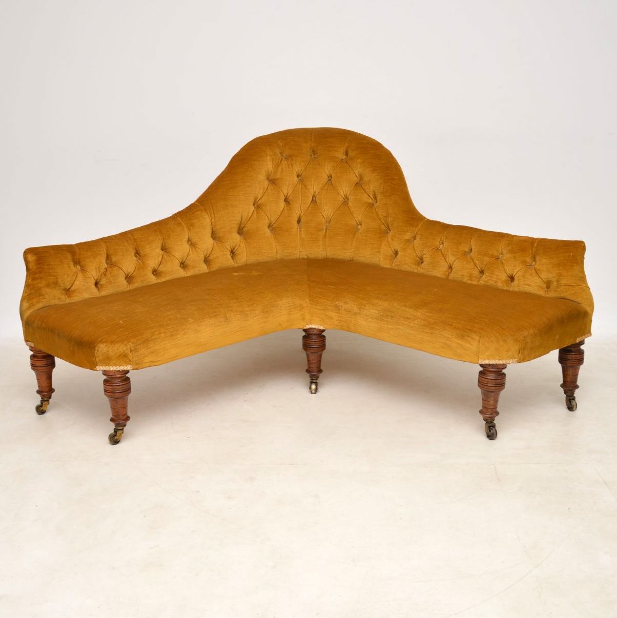 Antique Victorian Corner Sofa Chaise Lounge (1 of 1)