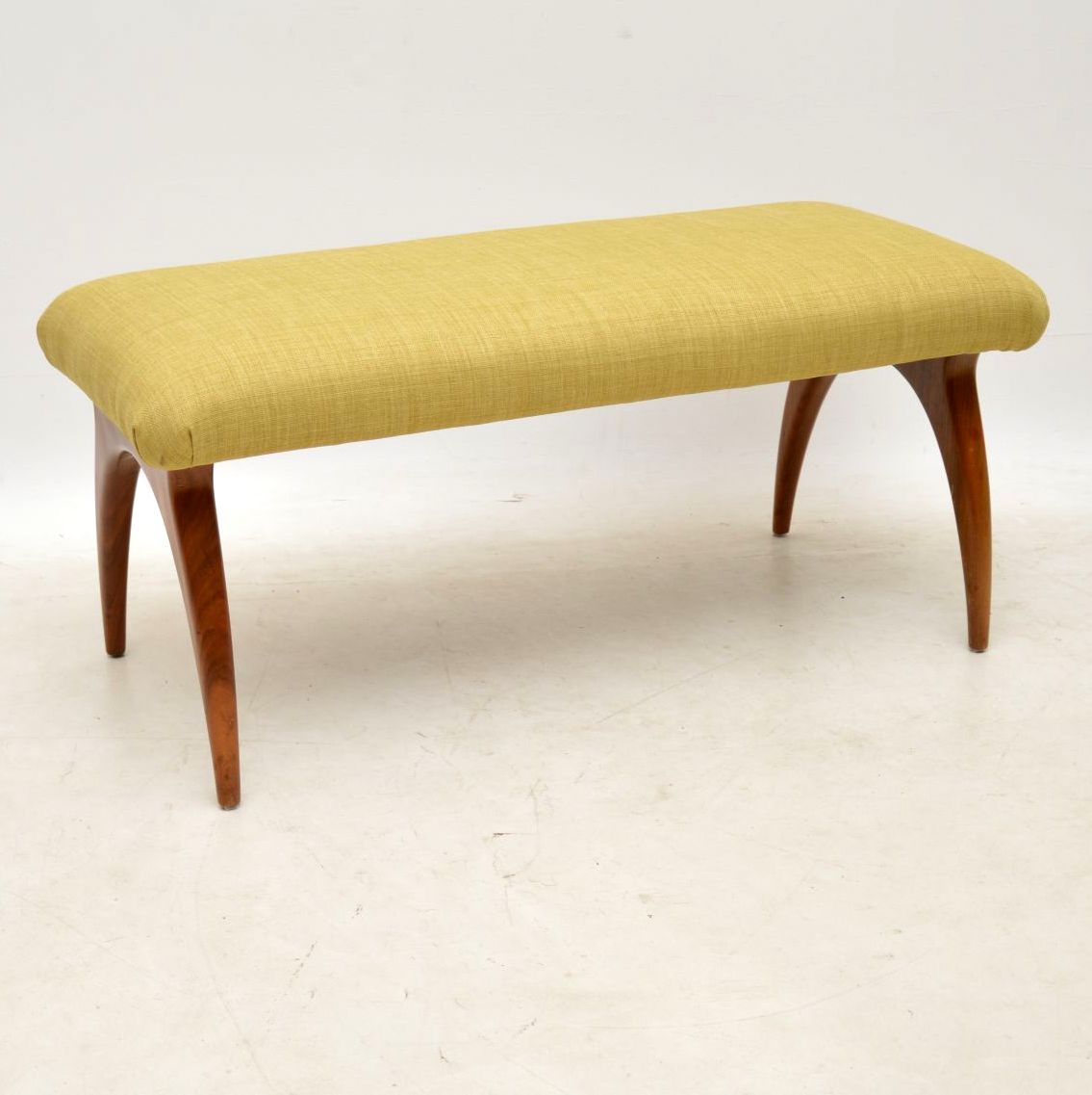 1960s Vintage Italian Walnut Footstool (1 of 1)