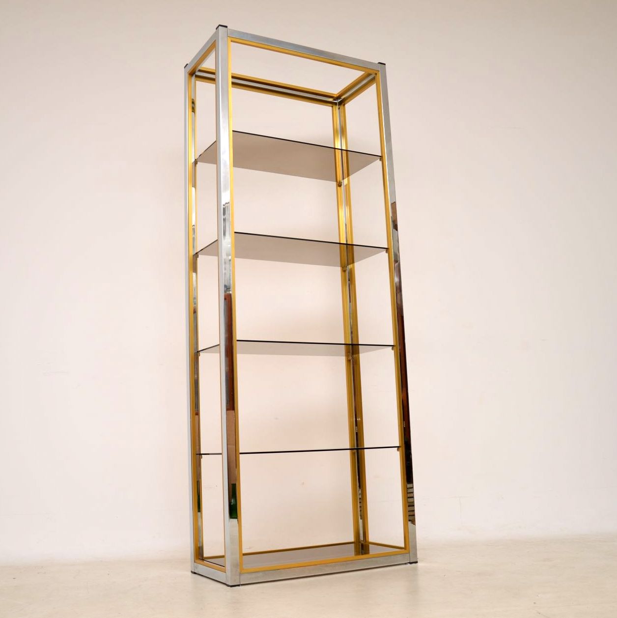 1970s Italian Chrome Bookcase / Display Cabinet by Zevi (1 of 1) 1970s Italian Chrome Bookcase / Display Cabinet by Zevi (1 of 1)