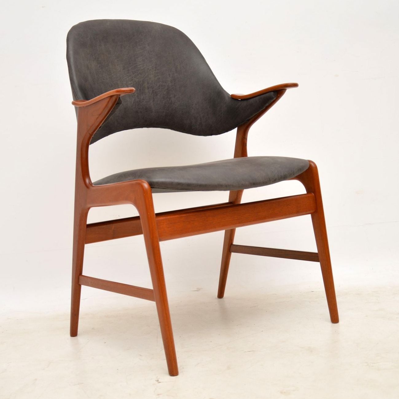 1960s Danish Teak & Leather Armchair by Arne Hovmand-Olsen (1 of 1)