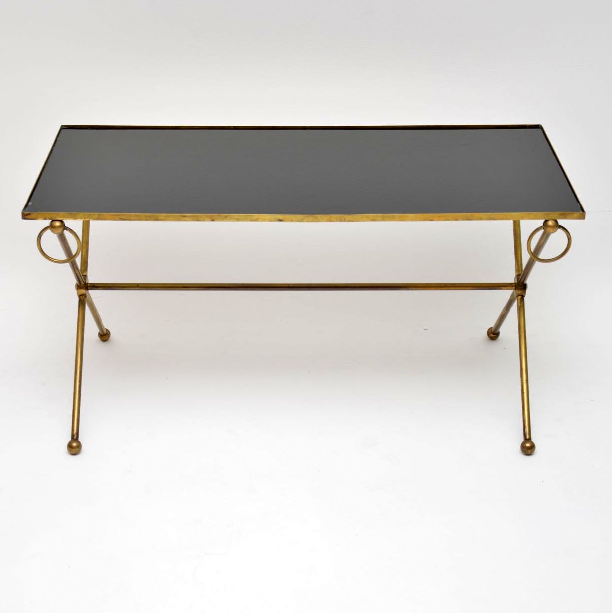 1950s Vintage Brass & Glass Coffee Table (1 of 1)