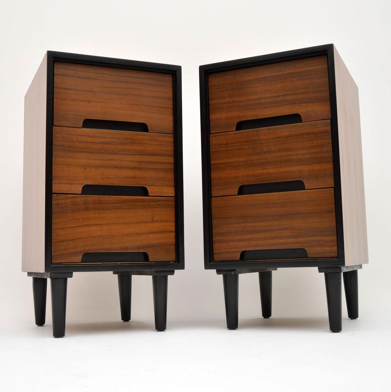 1950’s Pair of Walnut Bedside Chests by John & Sylvia Reid For Stag (1 of 1)