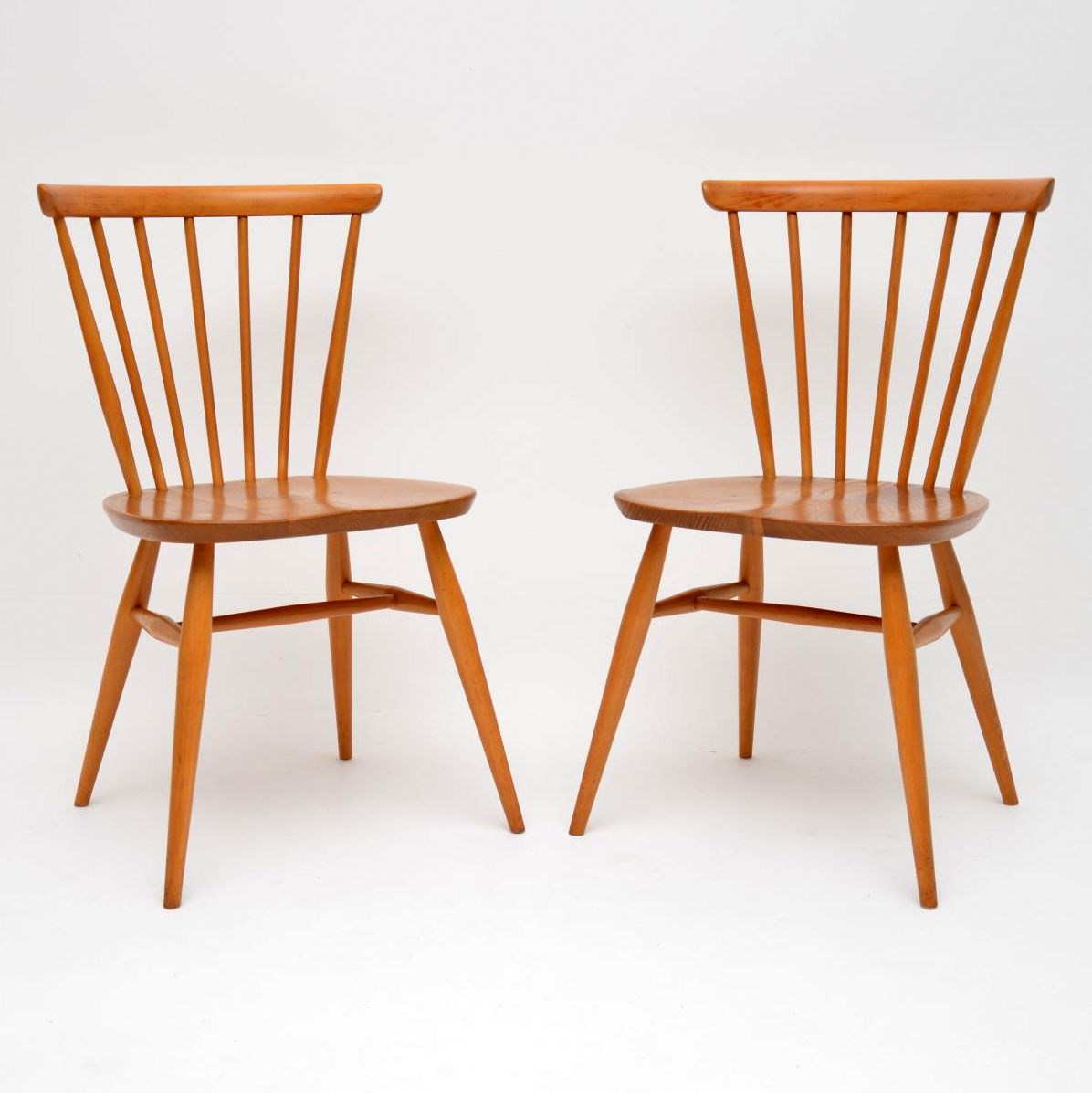 1960’s Pair of Solid Elm Vintage Ercol Dining / Side Chairs (1 of 8)