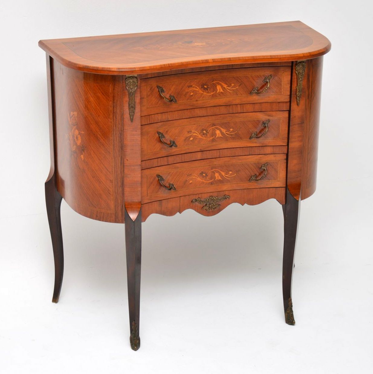French Inlaid Marquetry Chest of Drawers c.1920 (1 of 1)