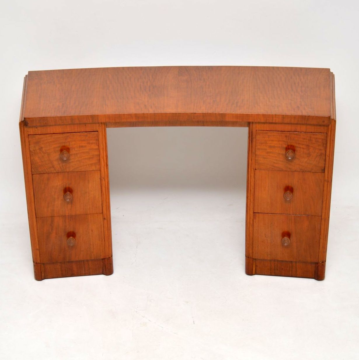 Vintage Walnut Pedestal Desk 1950s (1 of 1)