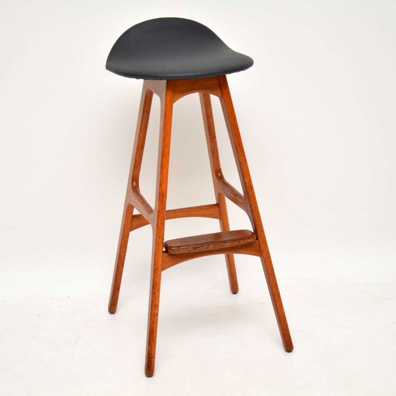 Danish Vintage Teak Bar Stool by Erik Buch 1960s (1 of 1)