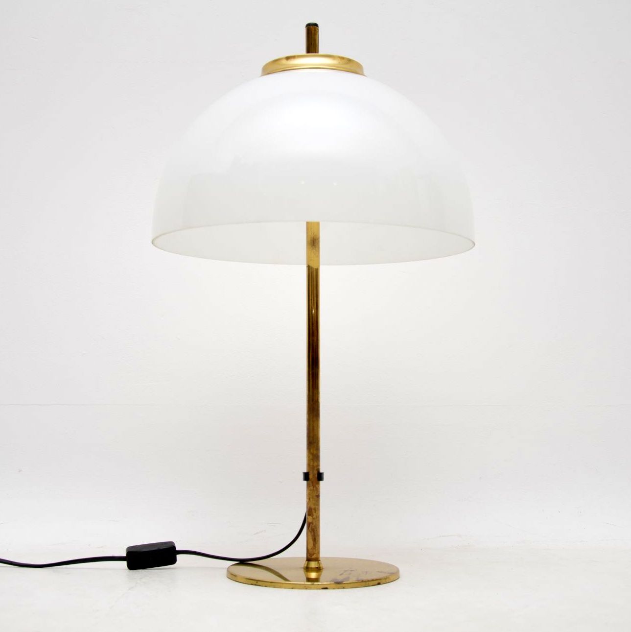 Vintage Brass & Glass Rise & Fall Table Lamp (1 of 1)