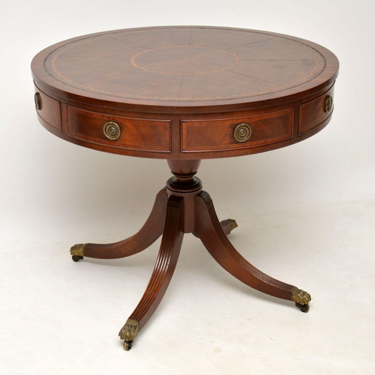 Mahogany Leather Top Drum Table c.1920 (1 of 1) Mahogany Leather Top Drum Table c.1920 (1 of 1)
