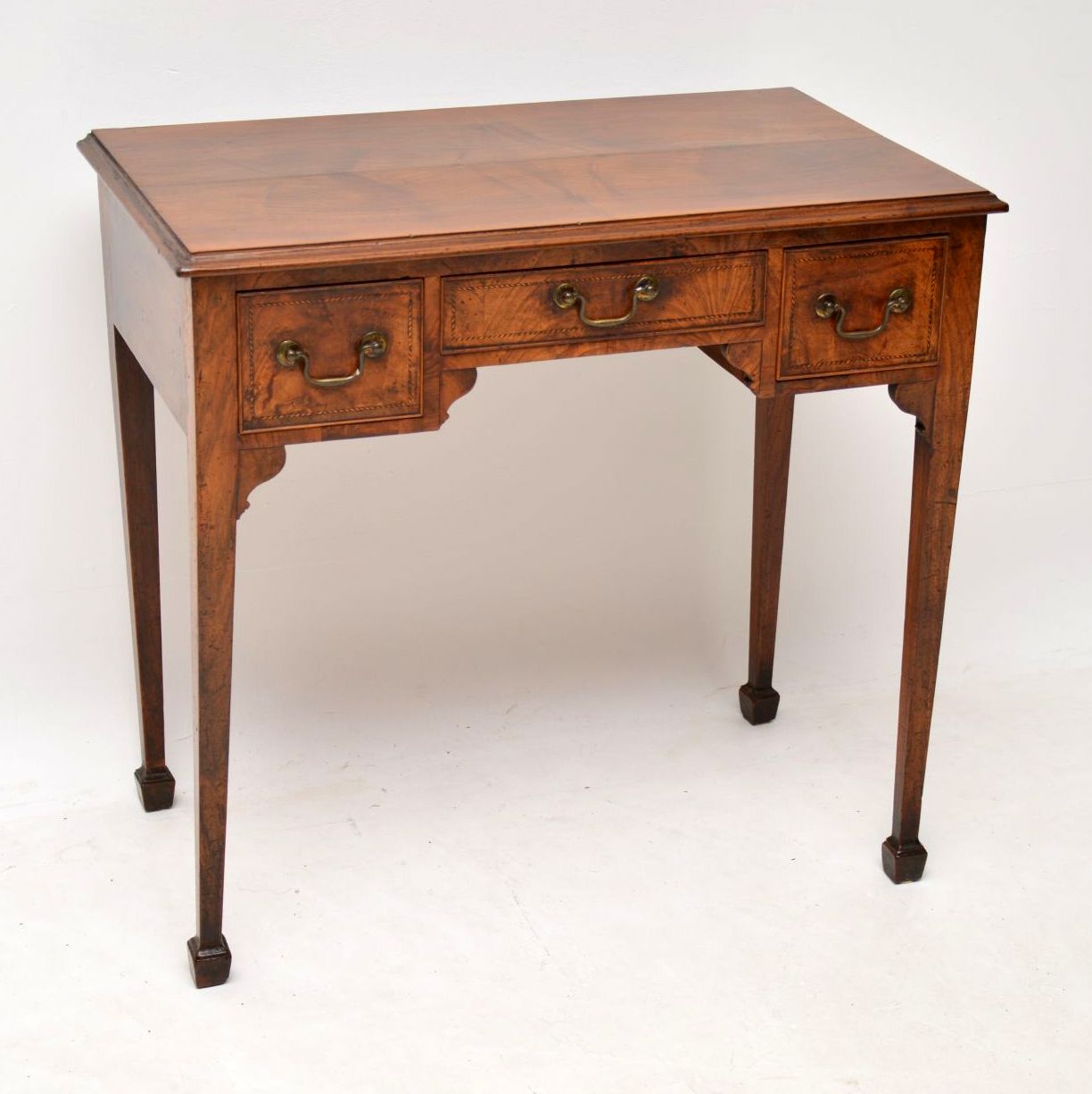 Antique Georgian Inlaid Walnut Writing Table (1 of 1) Antique Georgian Inlaid Walnut Writing Table (1 of 1)