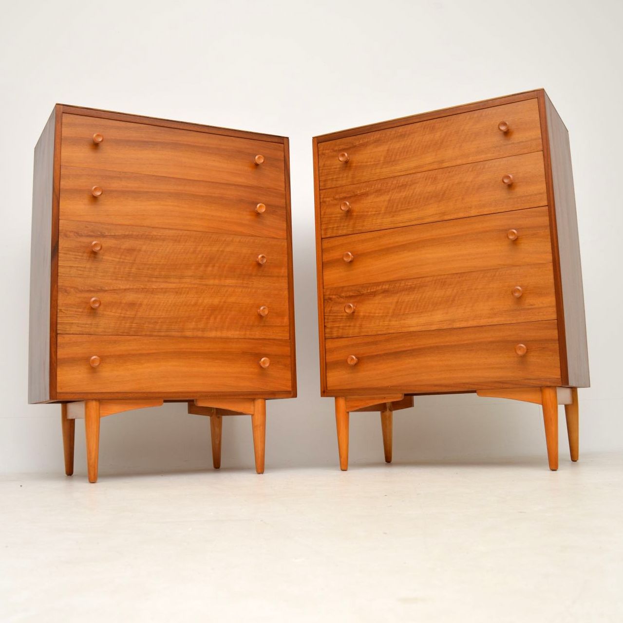 Pair of 1960s Vintage Walnut Chest of Drawers (1 of 1)
