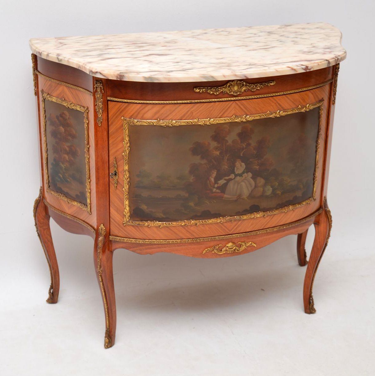 French Marble Top Painted Cabinet (1 of 1) French Marble Top Painted Cabinet (1 of 1)