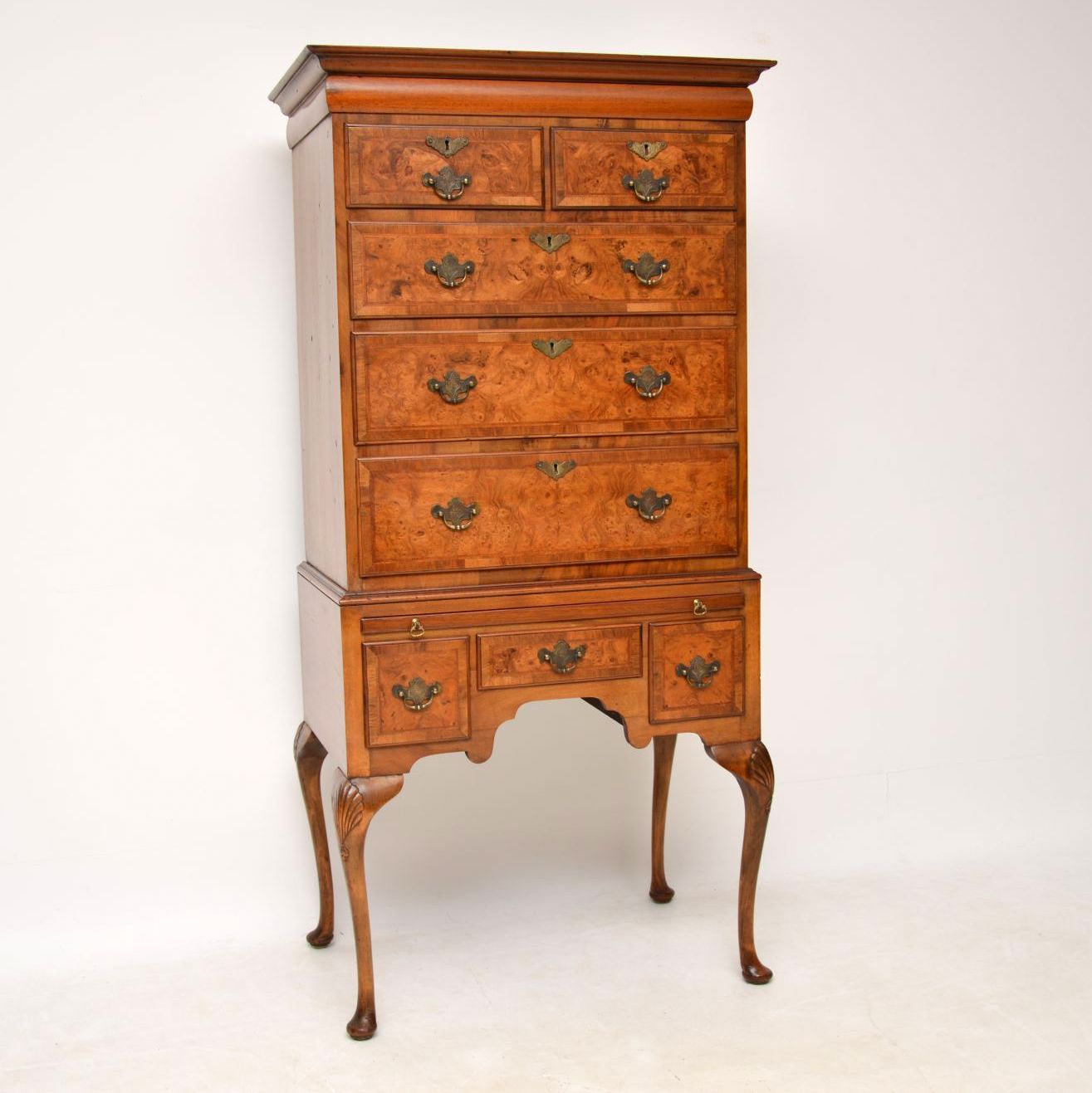 Antique Burr Walnut Tallboy Chest on Stand (1 of 1) Antique Burr Walnut Tallboy Chest on Stand (1 of 1)