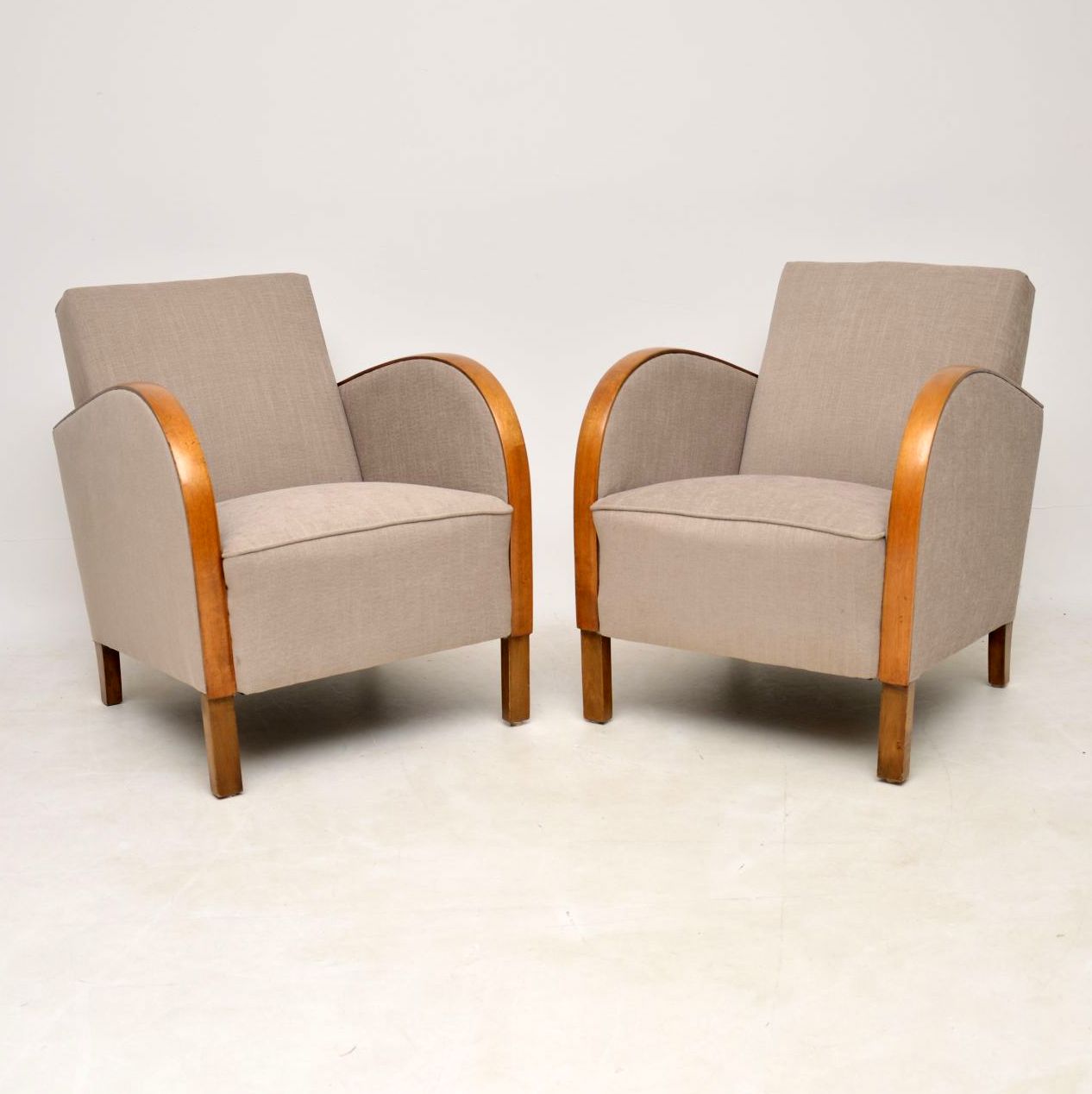 Pair of Swedish Art Deco Satin Birch Armchairs (1 of 1) Pair of Swedish Art Deco Satin Birch Armchairs (1 of 1)