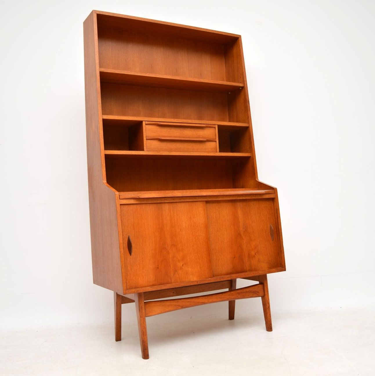1960s Vintage Teak Bureau Bookcase Cabinet (1 of 1)