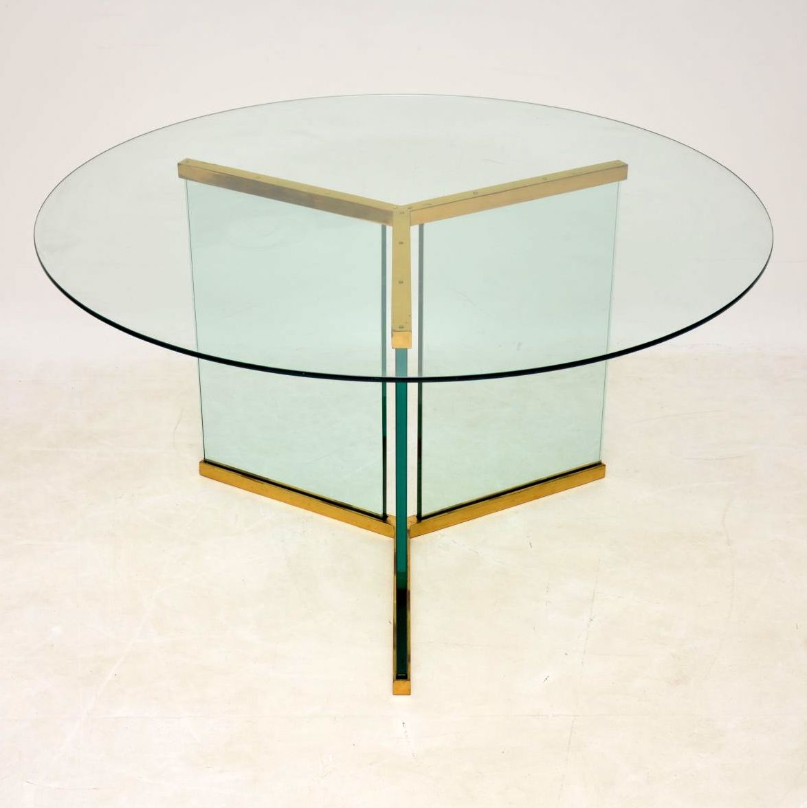 1970s Vintage Glass Dining Table by Leon Rosen for Pace Collection (1 of 1)