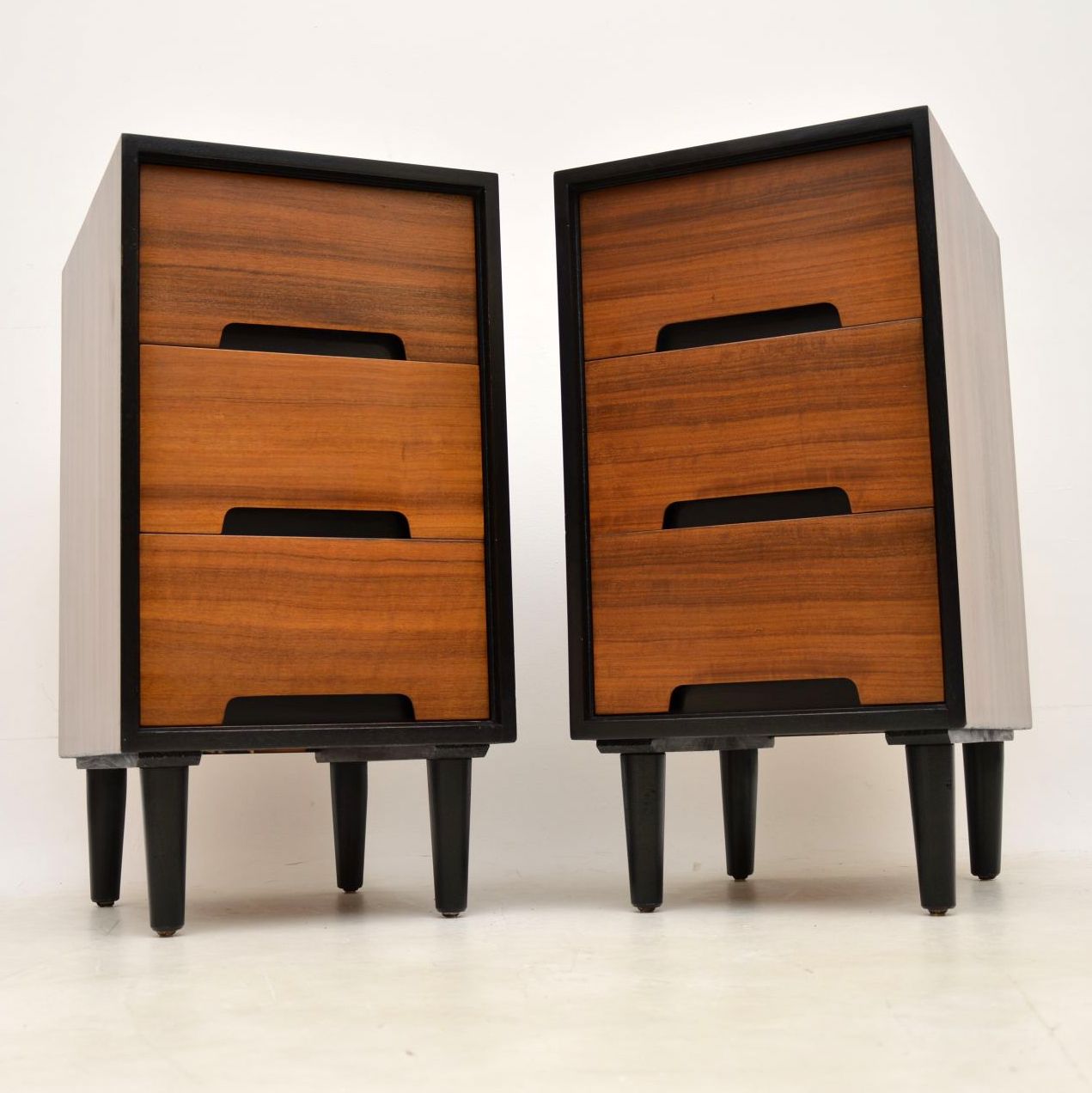 1950s Pair of Walnut Bedside Chests by John & Sylvia Reid for Stag (1 of 1)