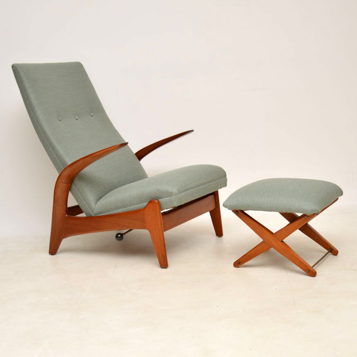 1960s Rock ‘N’ Relax Armchair & Stool by Rastad & Relling for Gimson Slater (1 of 1)