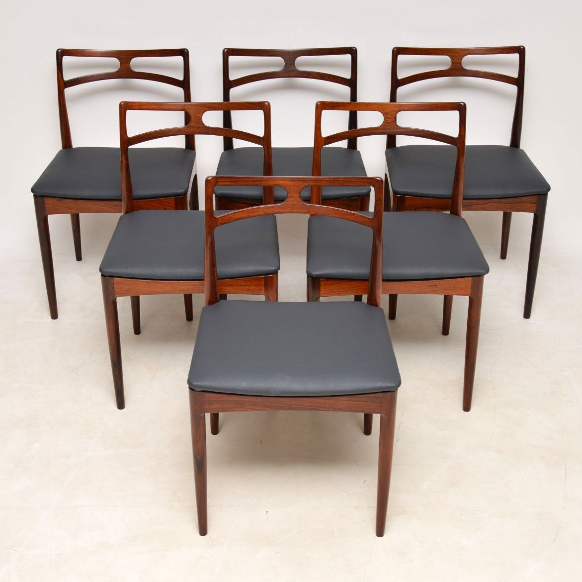 1960s Set of 6 Danish Rosewood Dining Chairs by Johannes Andersen (1 of 1)
