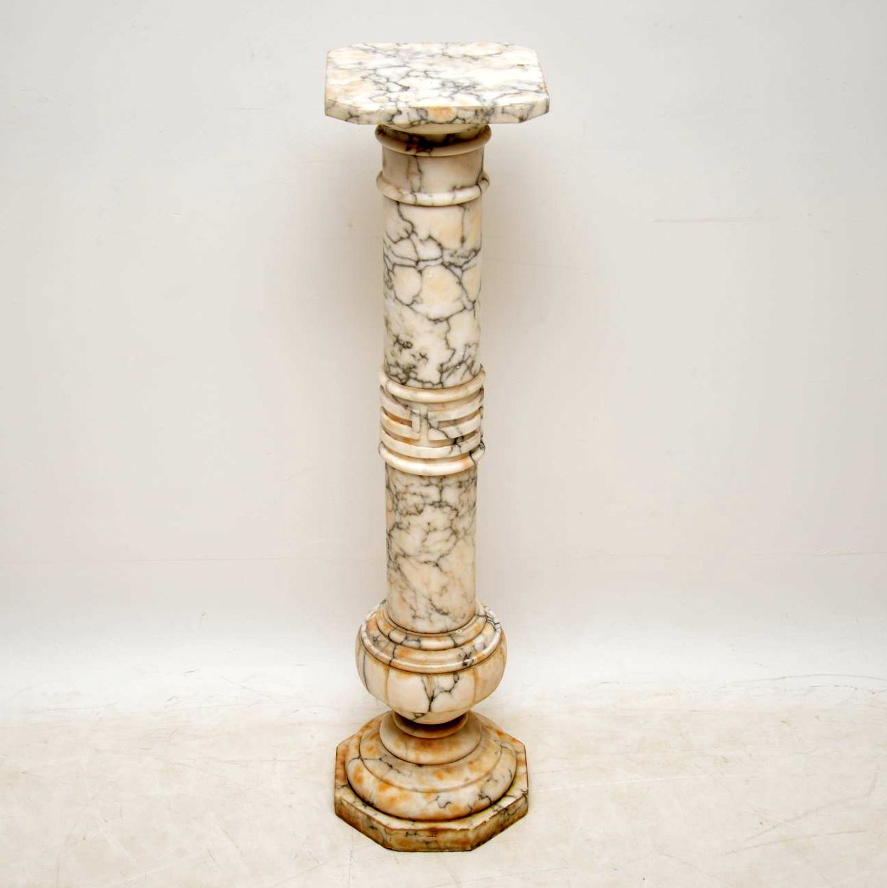 Antique Italian Alabaster Column C.1910 (1 of 1) Antique Italian Alabaster Column C.1910 (1 of 1)