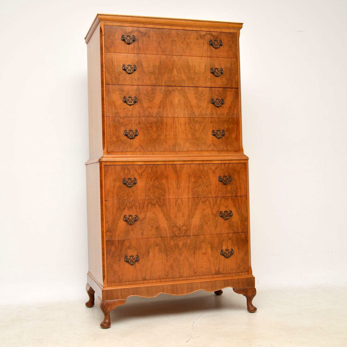 Antique Figured Walnut Chest On Chest (1 of 1) Antique Figured Walnut Chest On Chest (1 of 1)