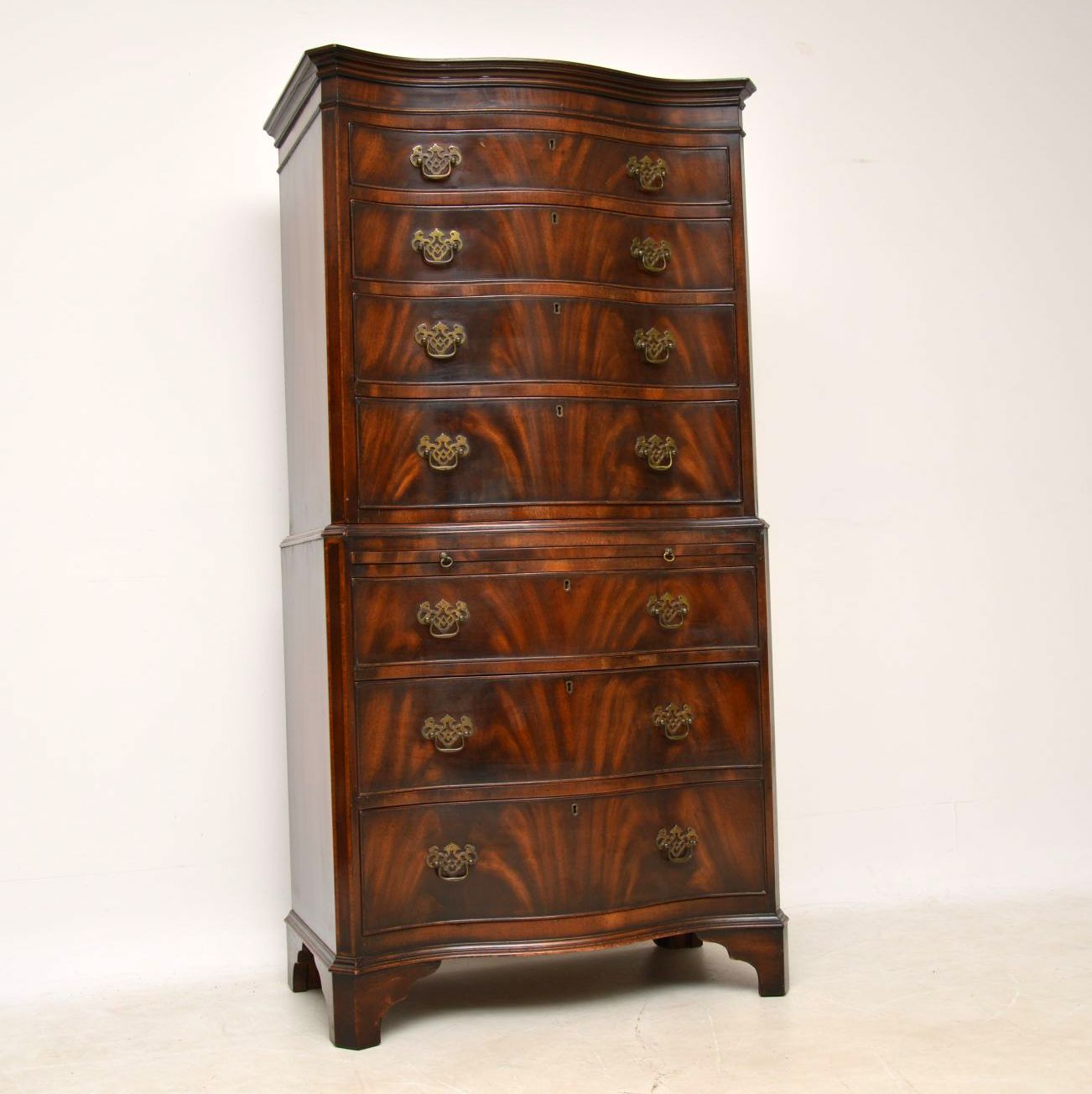 Antique Flame Mahogany Chest on Chest (1 of 1)