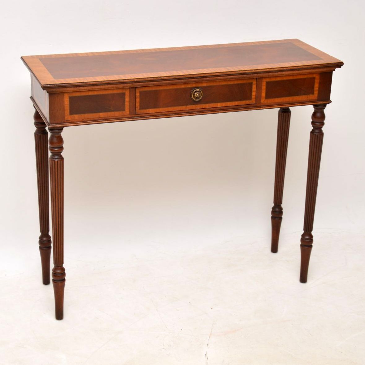 Georgian Style Inlaid Mahogany Console Table (1 of 9) Georgian Style Inlaid Mahogany Console Table (1 of 9)