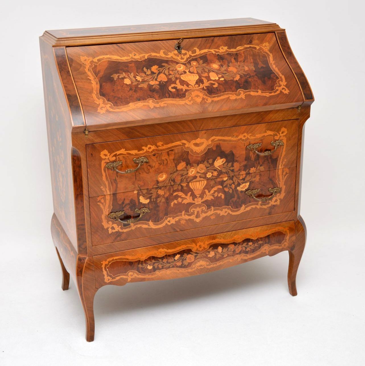 Inlaid Marquetry Writing Bureau (1 of 1) Inlaid Marquetry Writing Bureau (1 of 1)